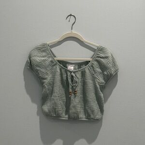 No Boundaries Sage Green Crop Top